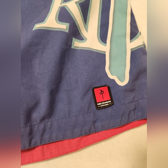 RDS Mens Boardshort Size 36 zip Pocket Red Dragon Symbol See Description - Picture 2 of 5